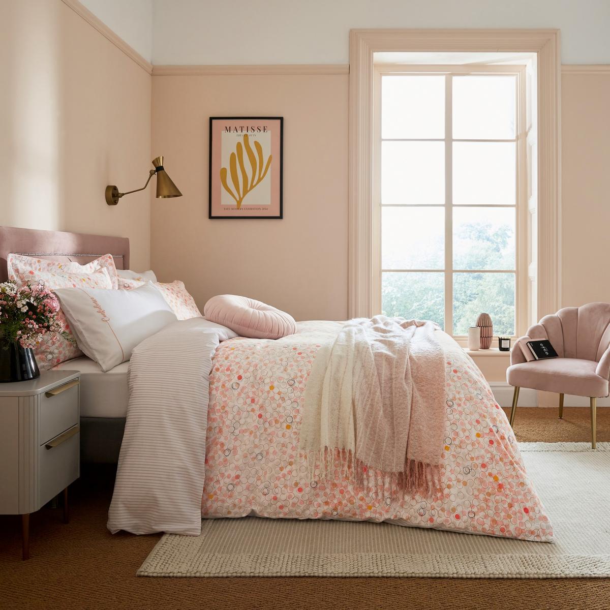Confidence Dot Bedding by Katie Piper in Grapefruit Blush220x260cm – image 2