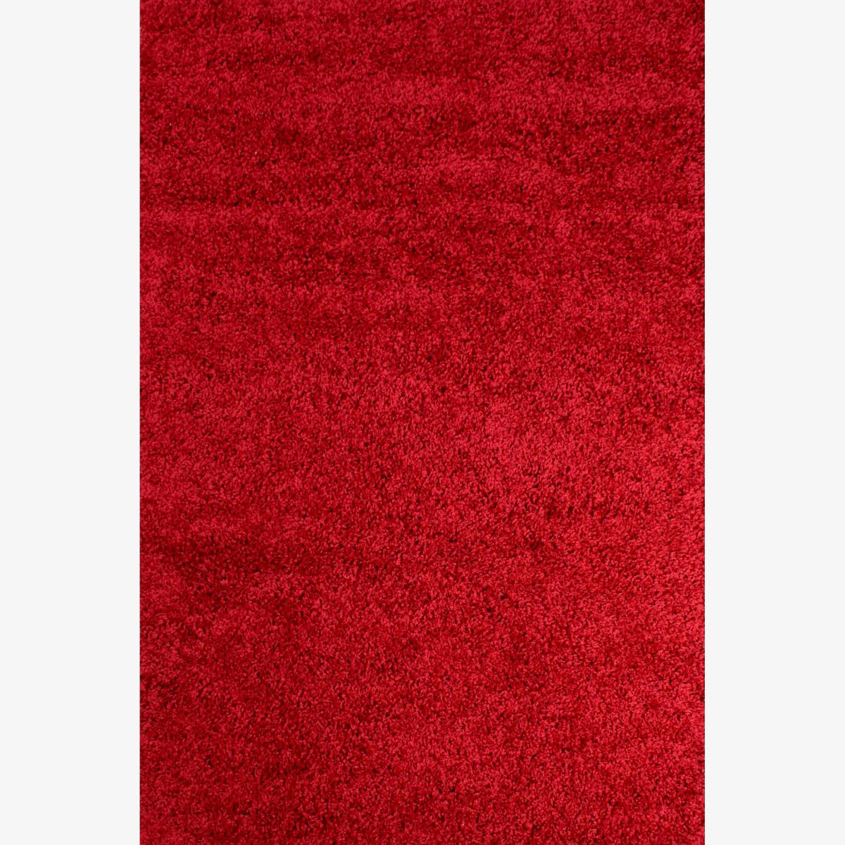 Retro Plain Shaggy Rugs in Red – image 1