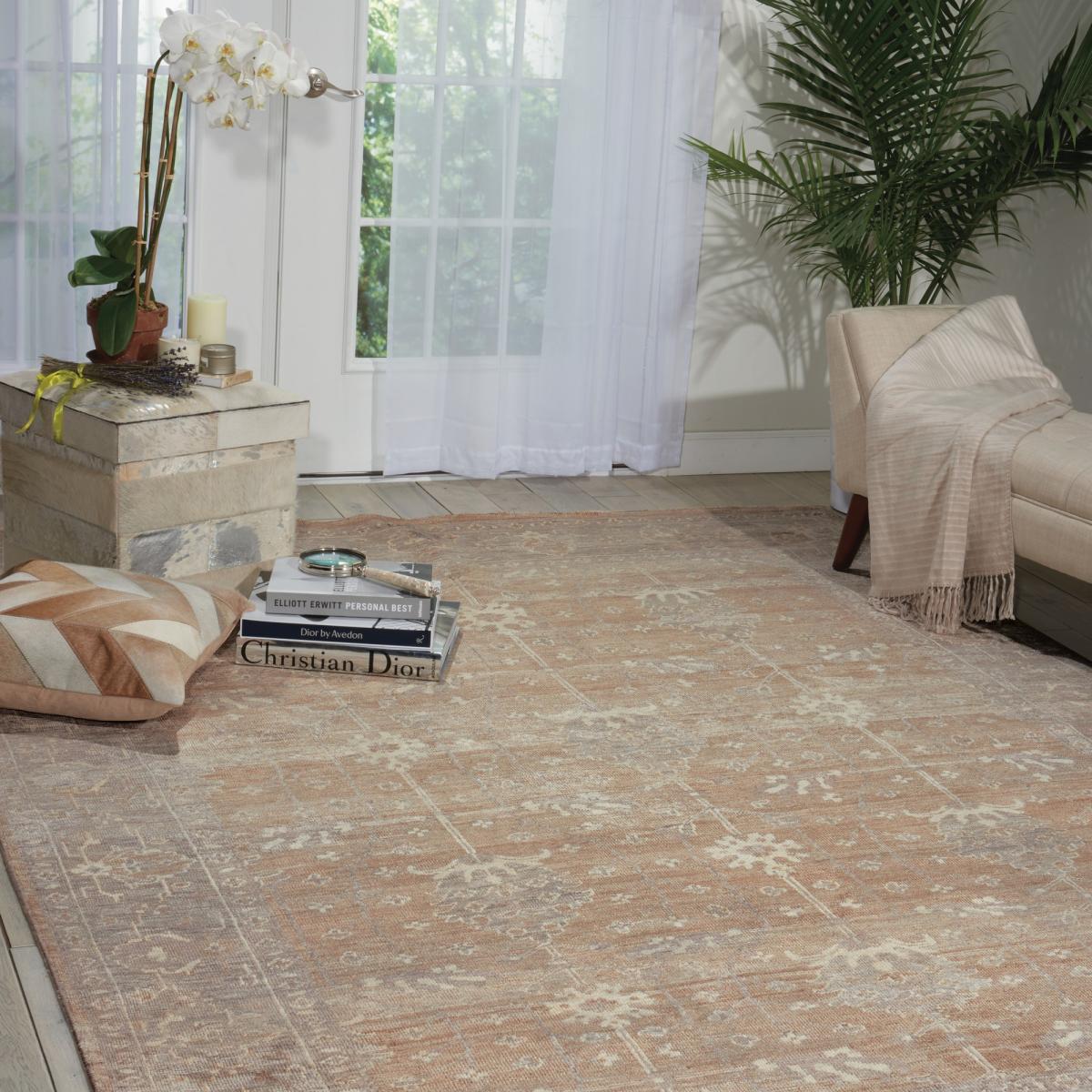 Aldora ALD07 Traditional Bordered Rugs in Pewter by Nourison 69x91cm – image 2