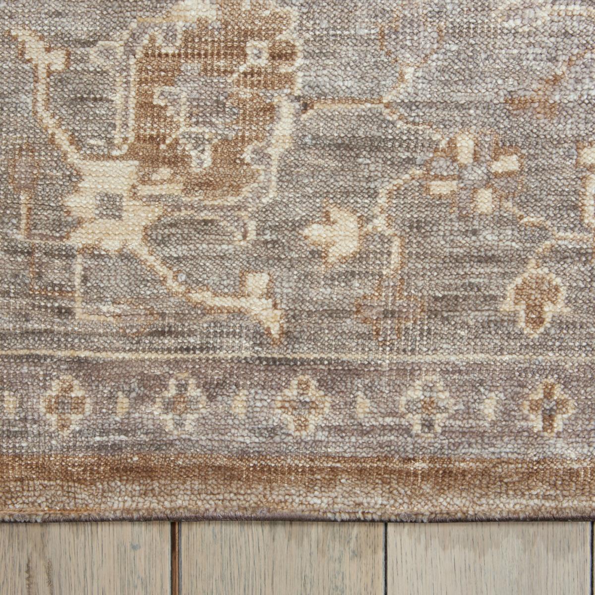 Aldora ALD07 Traditional Bordered Rugs in Pewter by Nourison 69x91cm – image 1
