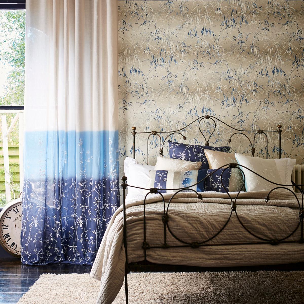 Meadow Grass Wallpaper 111408 by Harlequin in Gilver Blue Roll – image 1