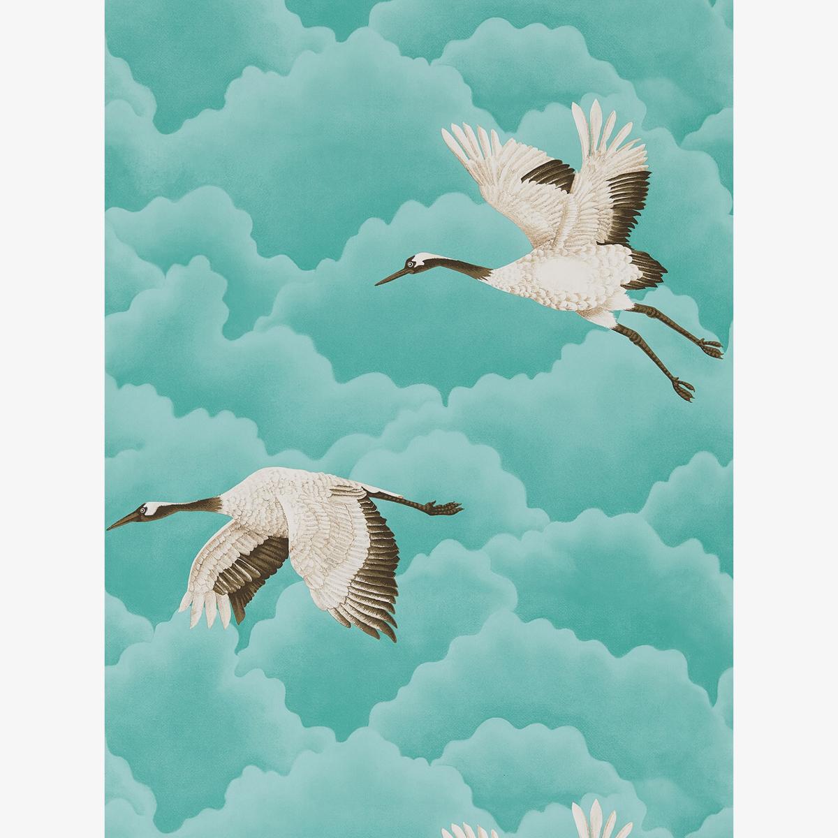 Cranes in Flight Wallpaper 111234 by Harlequin in Marine Blue Roll