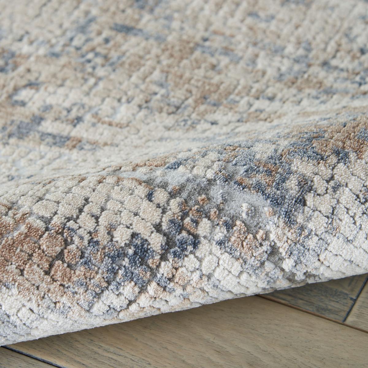 Rustic Textures Abstract Rugs RUS06 in Beige Grey66x229cm – image 3