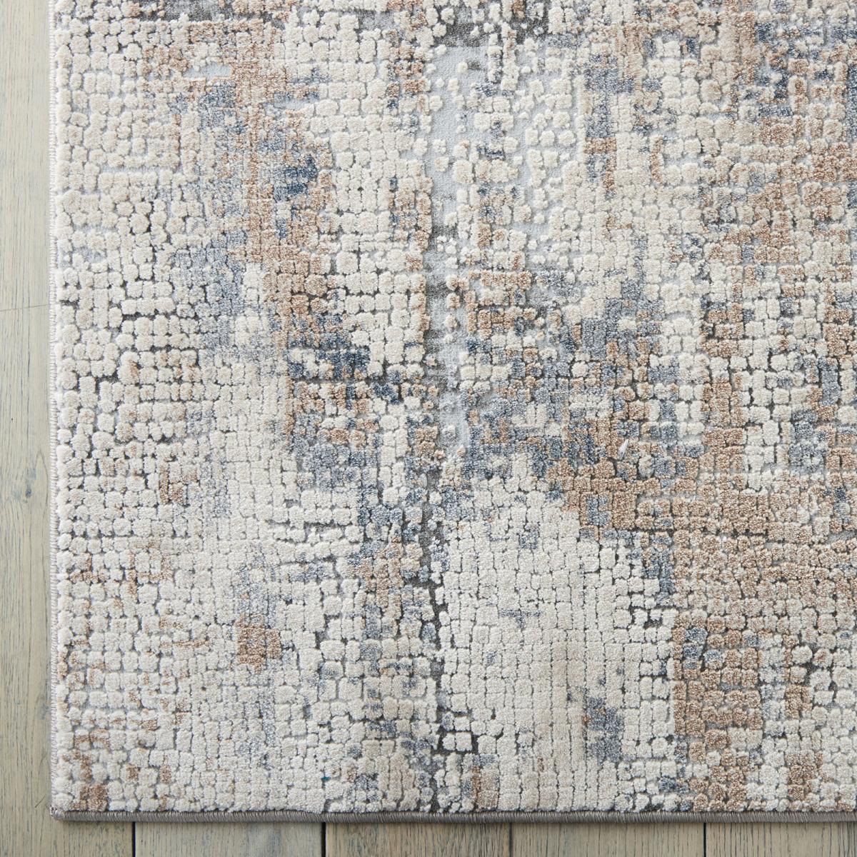 Rustic Textures Abstract Rugs RUS06 in Beige Grey66x229cm – image 4