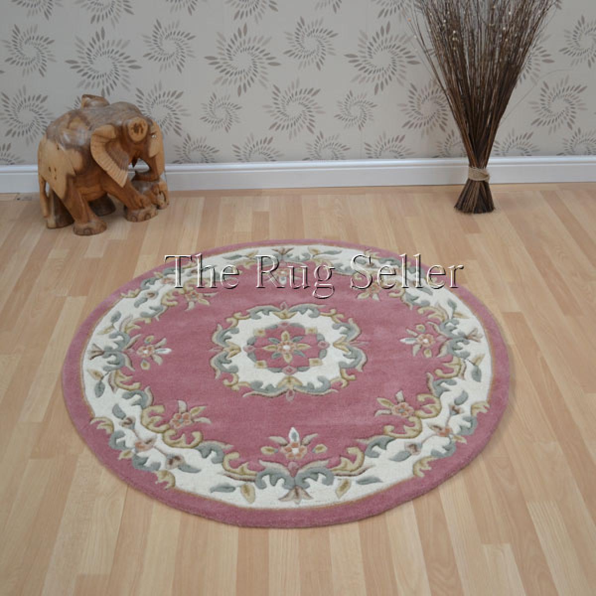 Royal Aubusson Circular rugs in Rose&nbsp;120x120cm – image 3