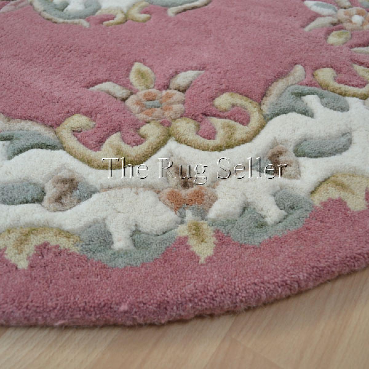 Royal Aubusson Circular rugs in Rose&nbsp;120x120cm – image 4