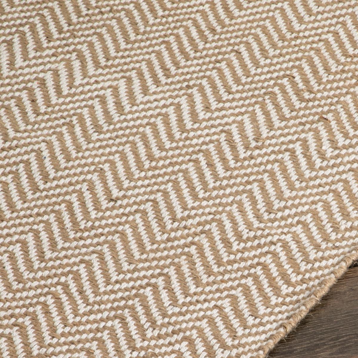 Zara Zig Zag Tasselled Jute Runner Rug in Natural60x230cm – image 2