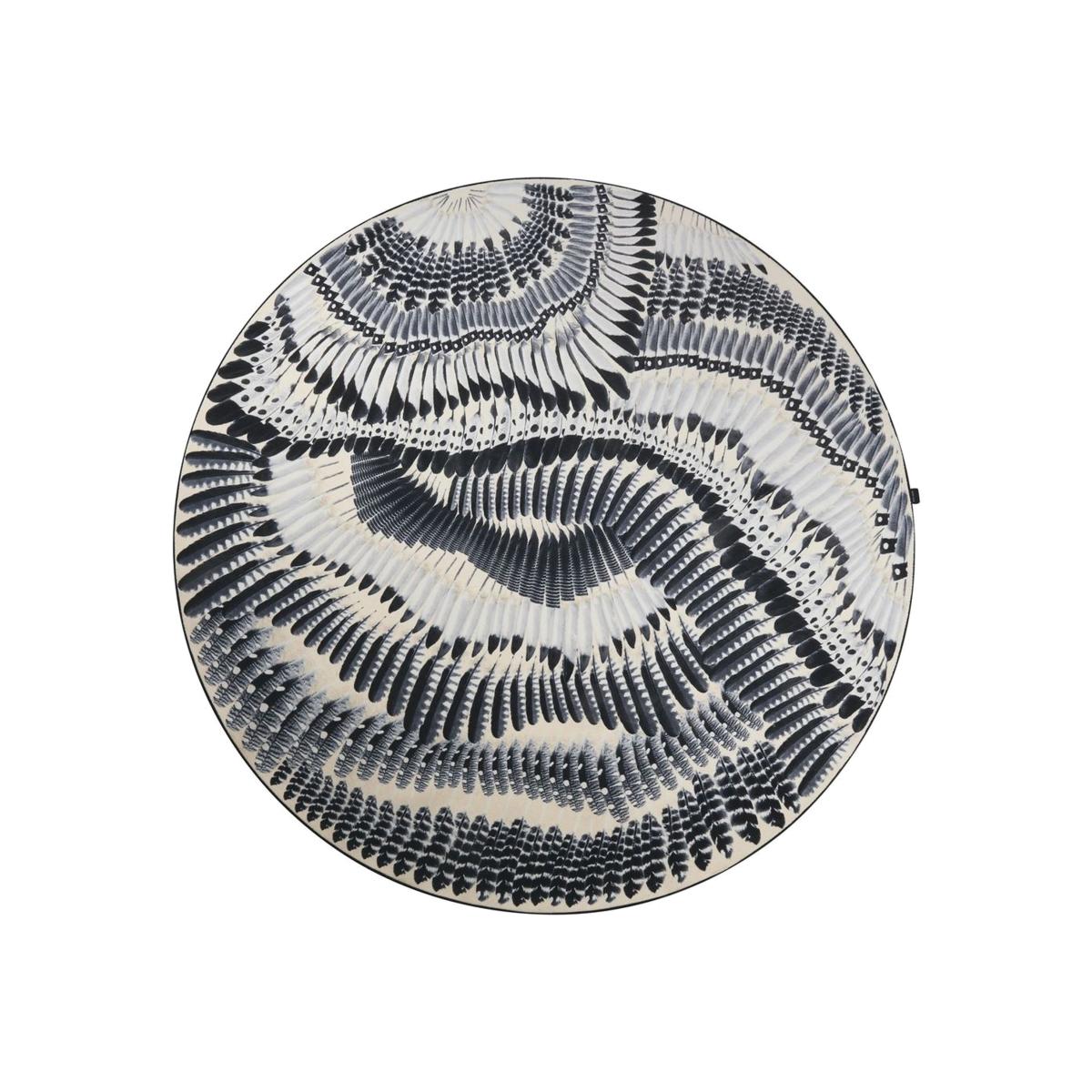 Prete moi Ta Plume jais Circle round rugs by Designer Christian Lacroix – image 1