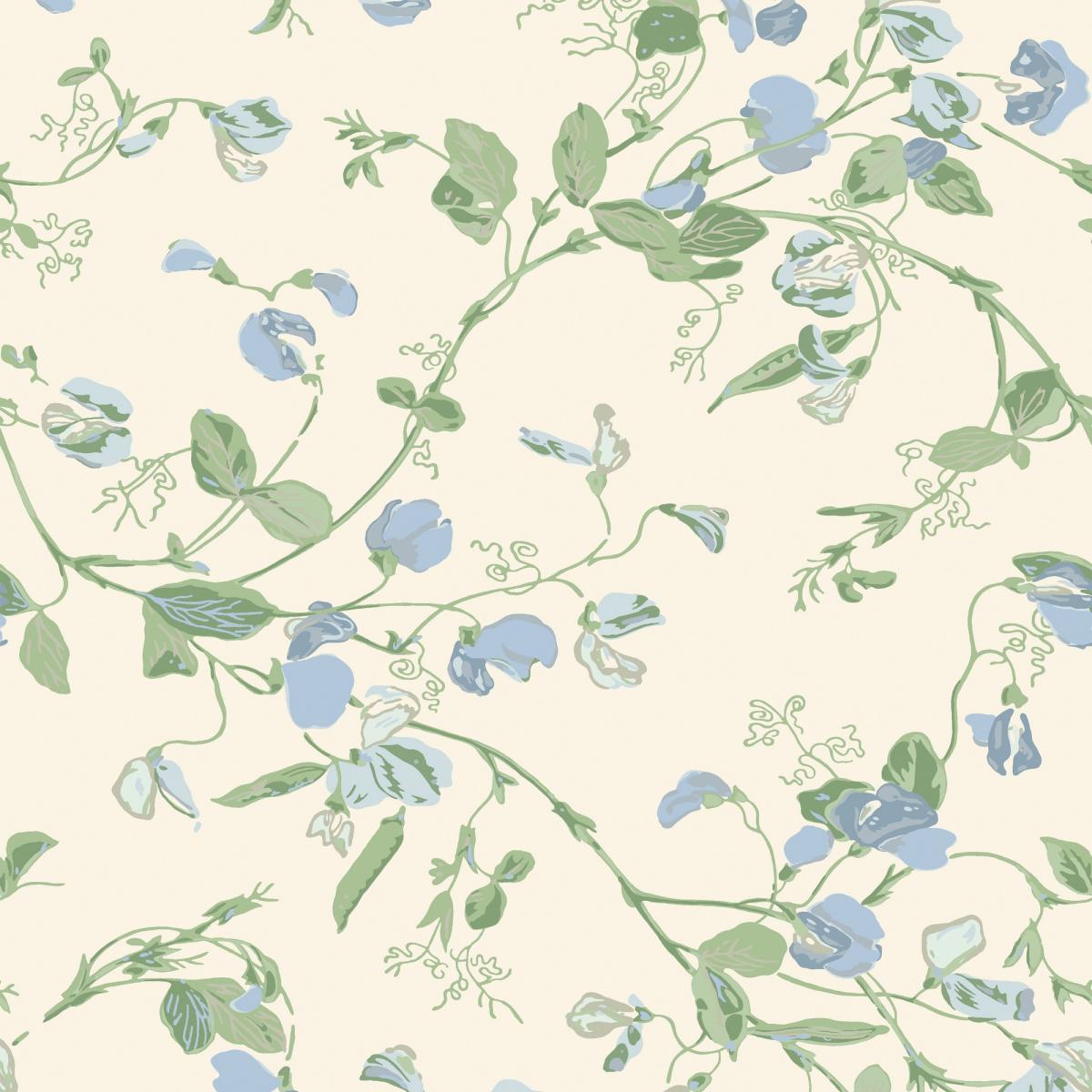 Sweet Pea Wallpaper 100 6031 by Cole & Son in Cerulean Sky Blue Roll – image 1