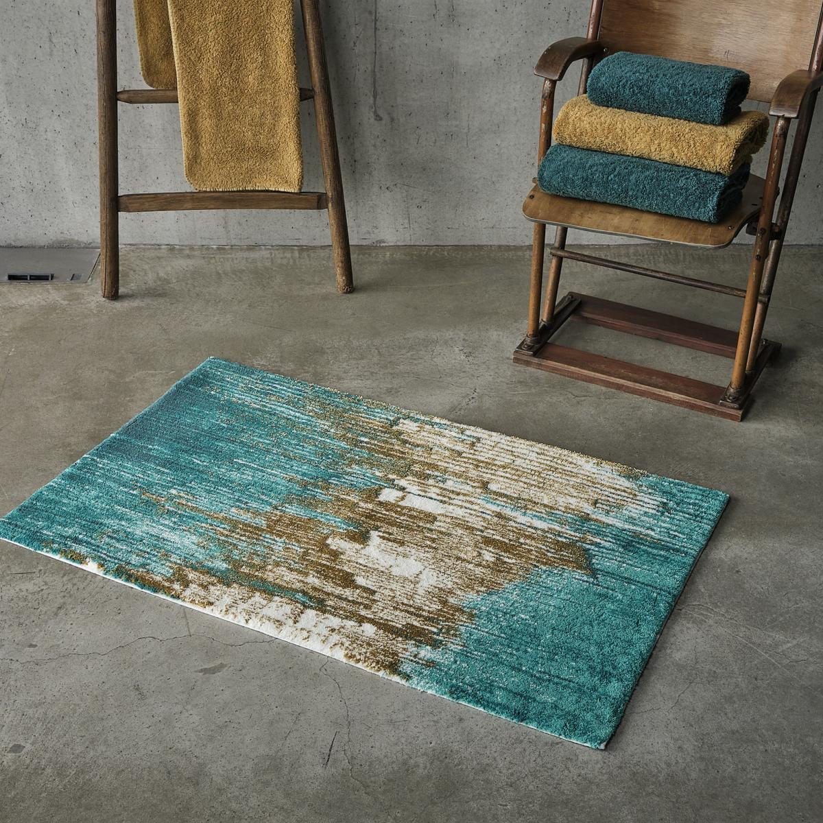 Li 800 Abstract Bath Mat in Gold by Designer Abyss & Habidecor 70x120cm – image 1