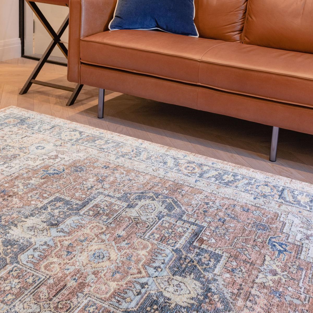 Heritage Traditional Bordered HRTG105 Rugs in Rust Blue – image 2