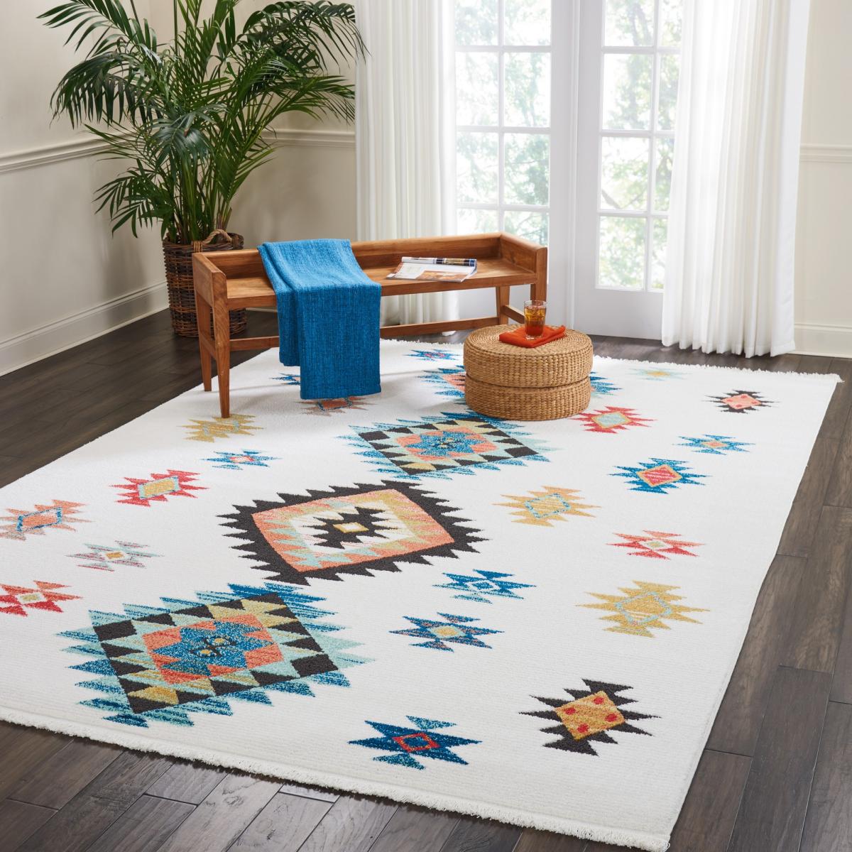 Navajo Rugs NAV07 in White Nourison 282x393cm – image 4