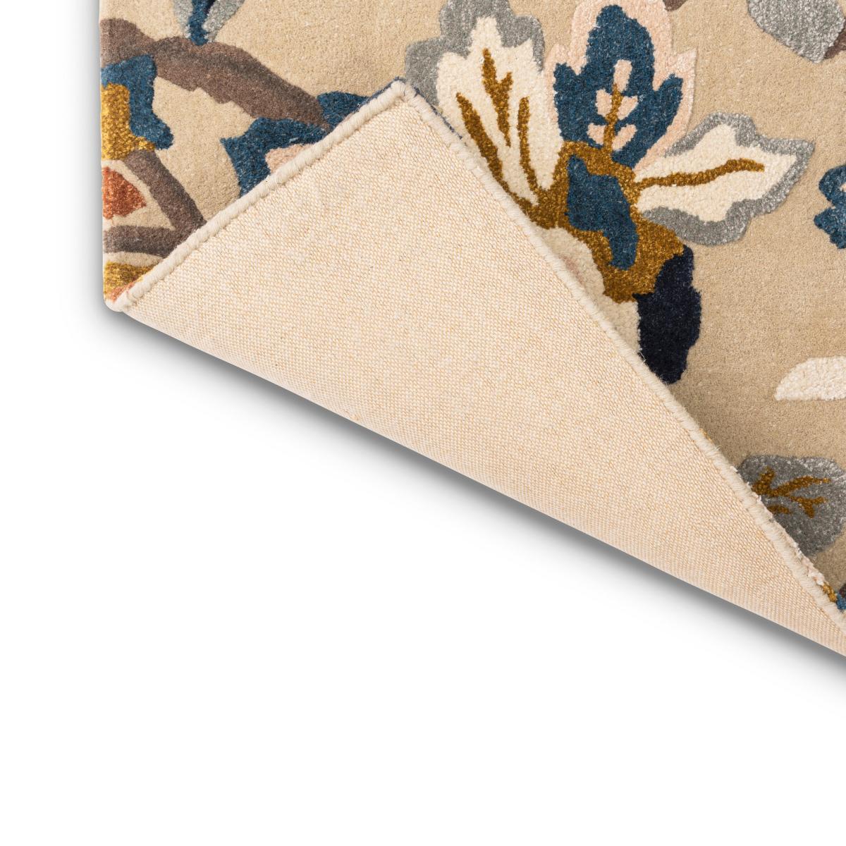 Amanpuri 145101 Leaf Wool Rugs By Sanderson in Stone Grey 140x200cm – image 4