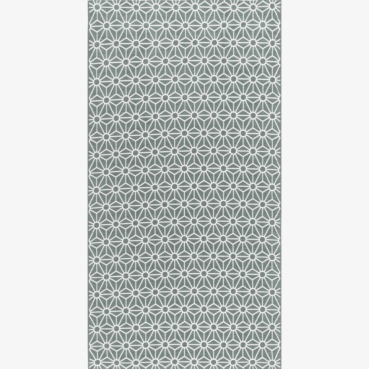 Milek Tattoo Star Rug in Aqua Grey 185x335cm