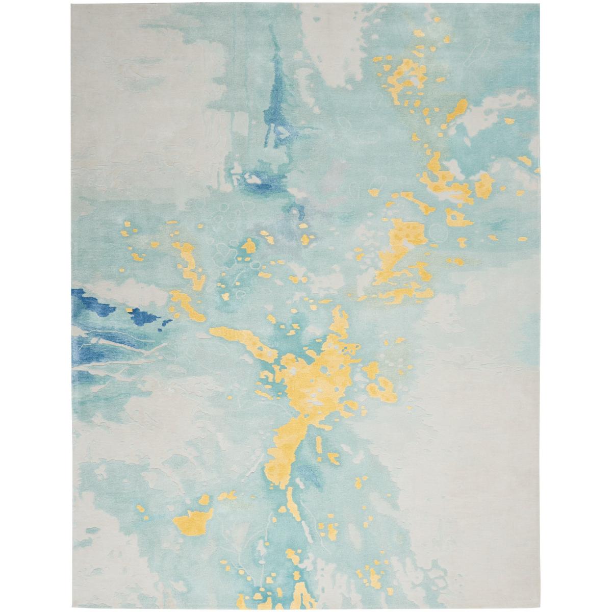 Prismatic Abstract Rugs PRS26 by Nourison in Seafoam Gold114x175cm – image 5