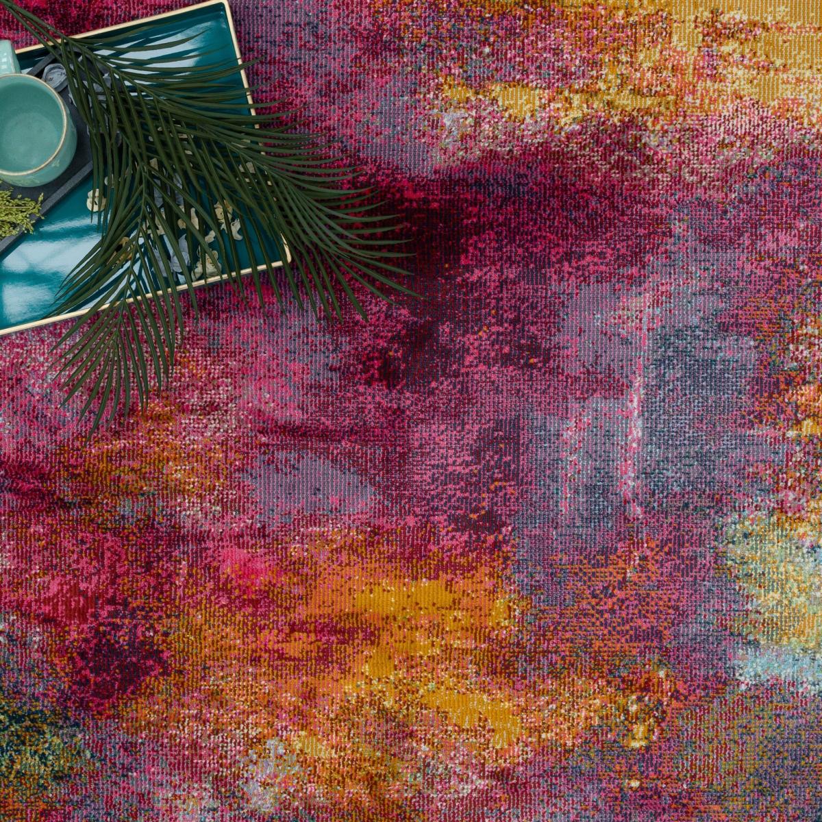 Amelie Splash Abstract Rugs in AM04 Pink Multi – image 2