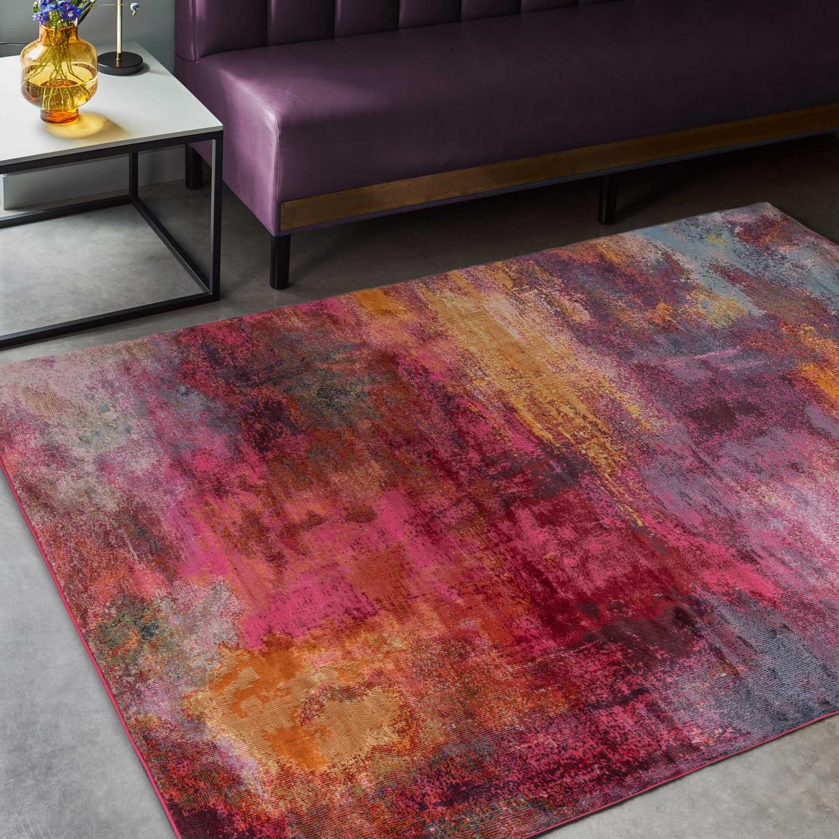 Amelie Splash Abstract Rugs in AM04 Pink Multi – image 1