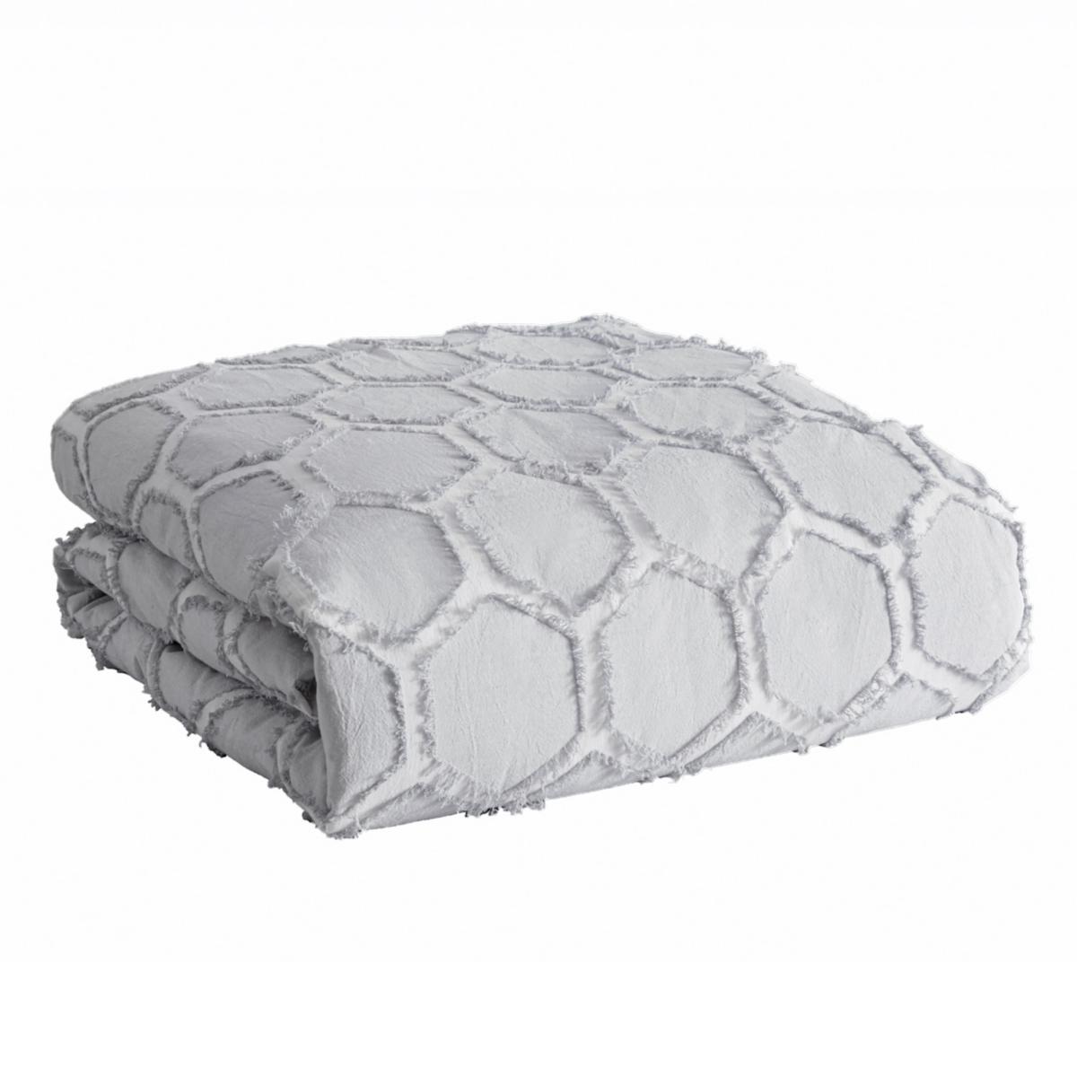 Clipped Honeycomb Cotton Bedding by Peri Home in Grey 260x220cm – image 4