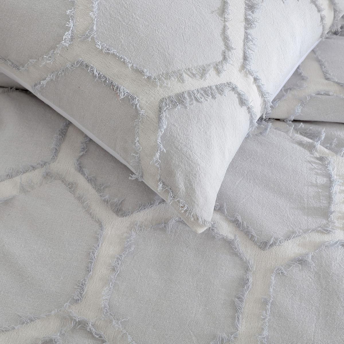 Clipped Honeycomb Cotton Bedding by Peri Home in Grey 260x220cm – image 1