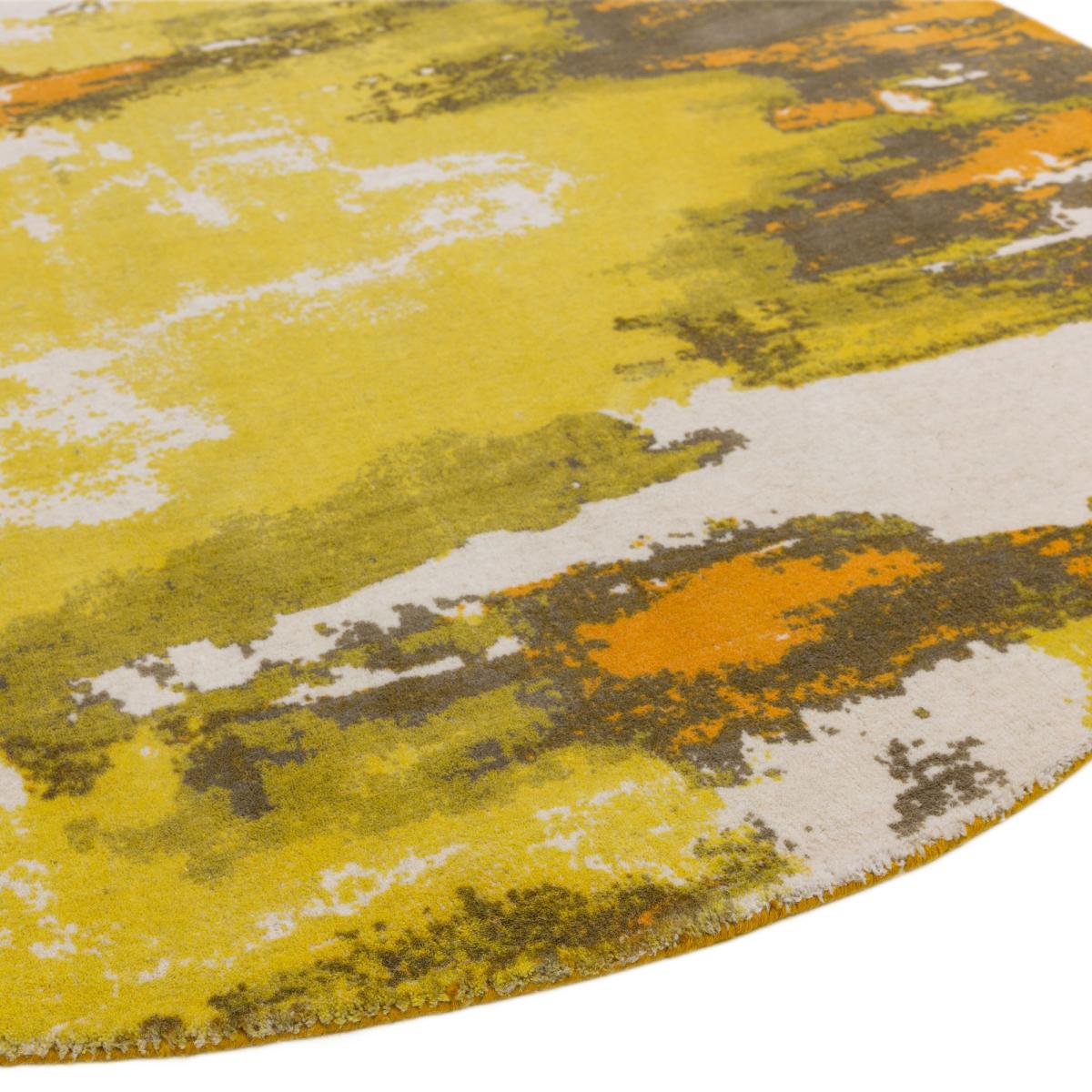 Saturn circle Rugs in Yellow – image 2