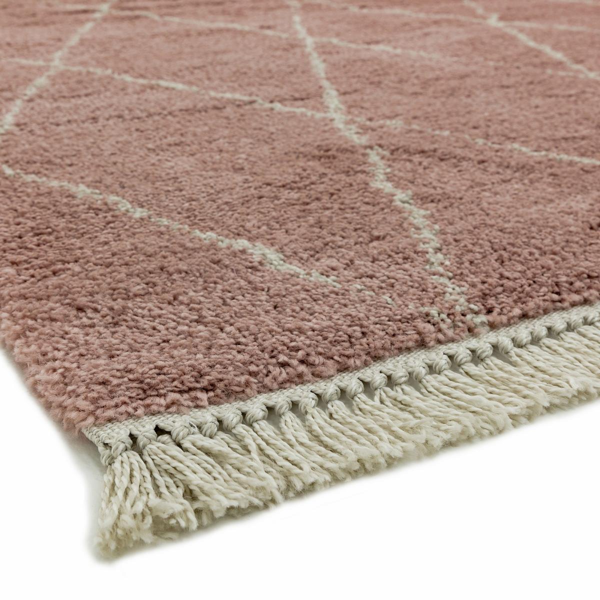 Rocco Diamond Boho Moroccan Rugs RC09 in Pink 200x290cm – image 4