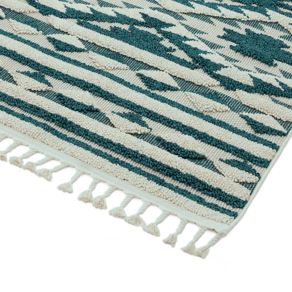 Taza Boho Scandi Hallway Runner Rugs in TA01 Green 80x240cm – image 3