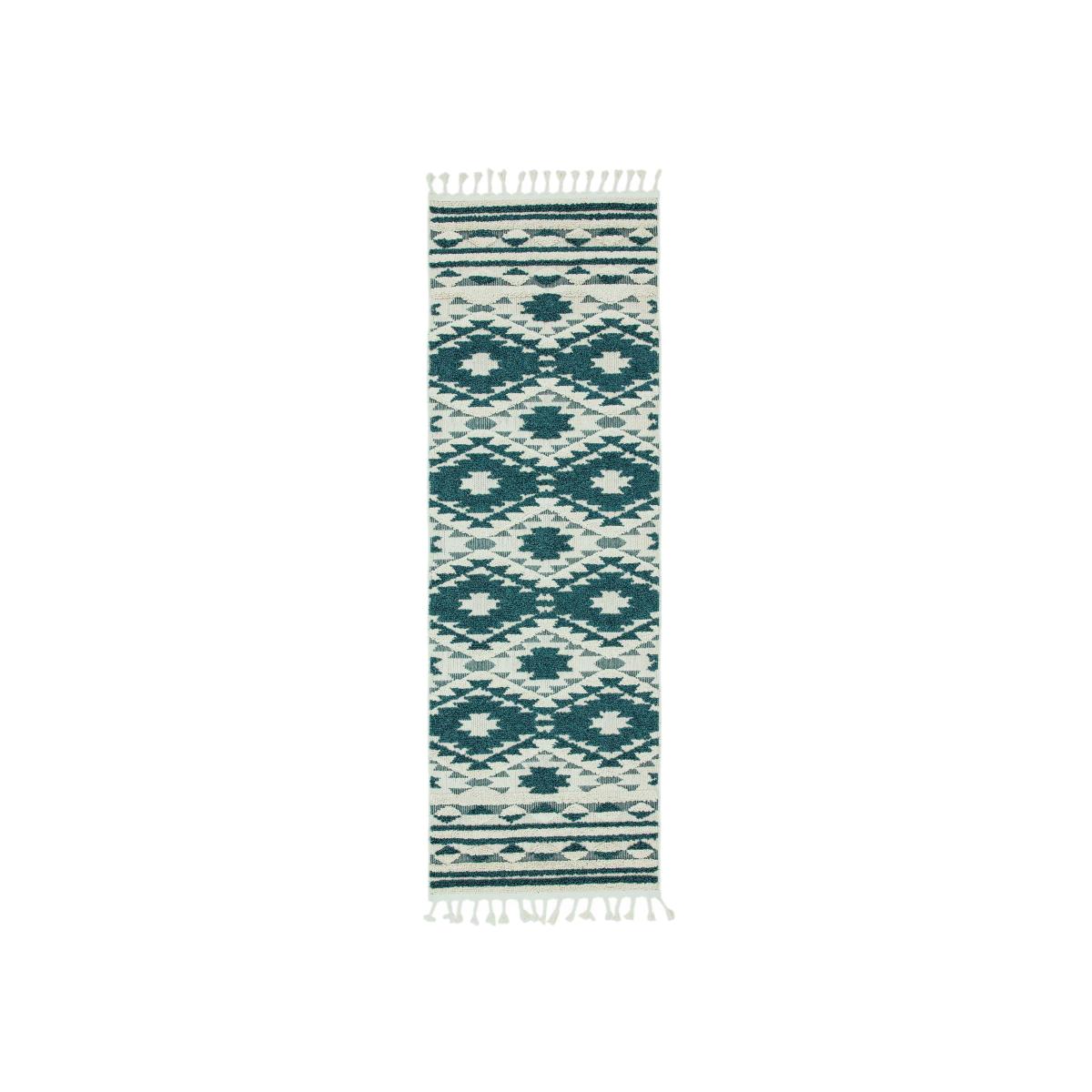 Taza Boho Scandi Hallway Runner Rugs in TA01 Green 80x240cm – image 1