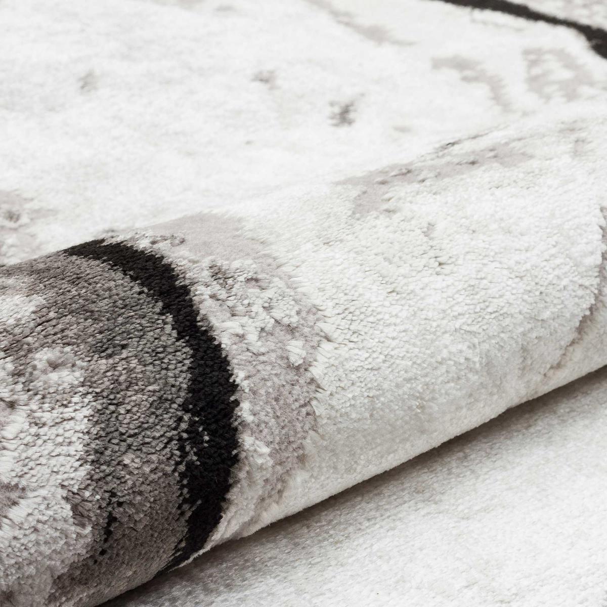Blaze BLZ04 Abstract Marble Runner Rugs in Silver Grey&nbsp;80x240cm – image 4