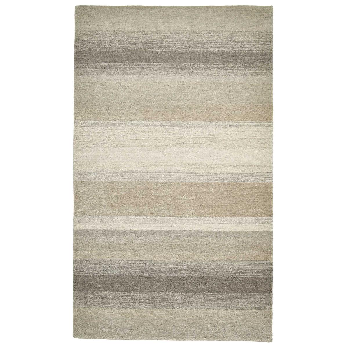 Elements EL2267 Stripe Hand Made Wool Rugs in Natural Beige – image 5
