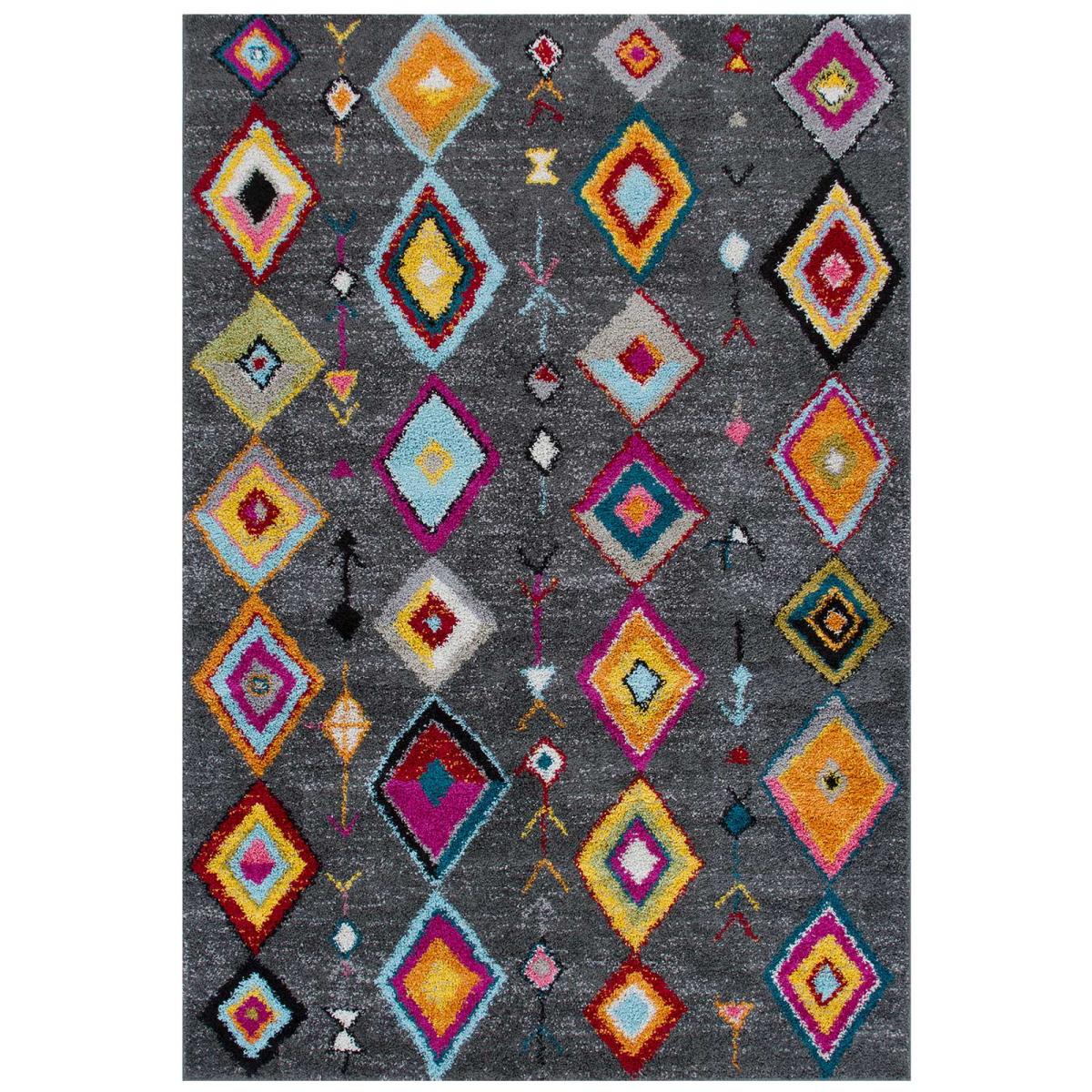 Atlas Rugs 1330 Y in Charcoal and Multicolours 120x170cm – image 4