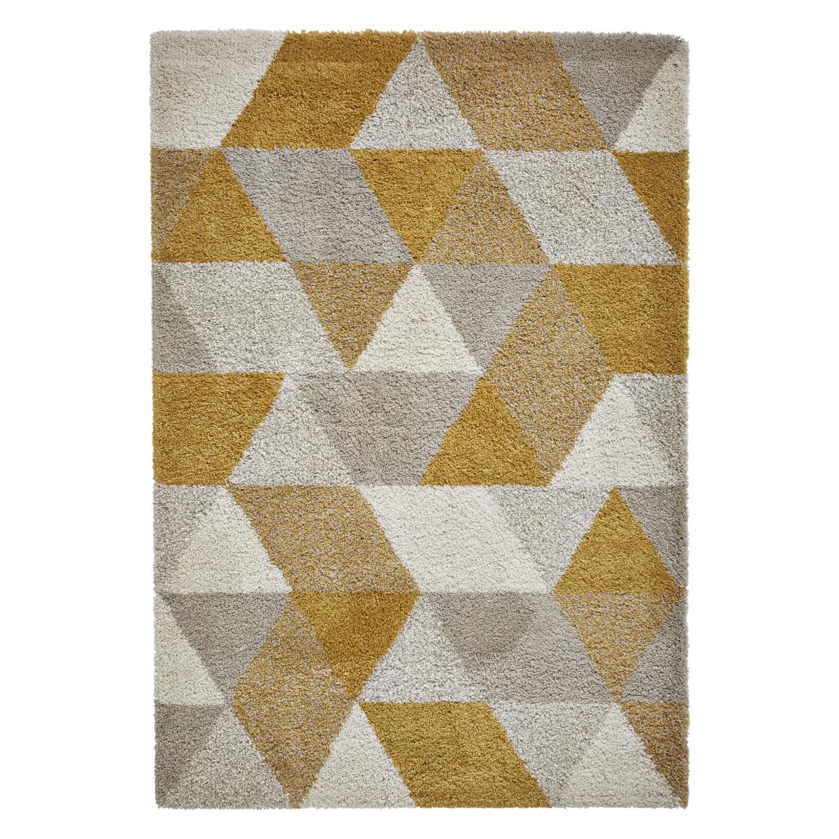 Royal Nomadic 7611 Geometric Rugs in Beige Ochre Yellow 200x290cm – image 2