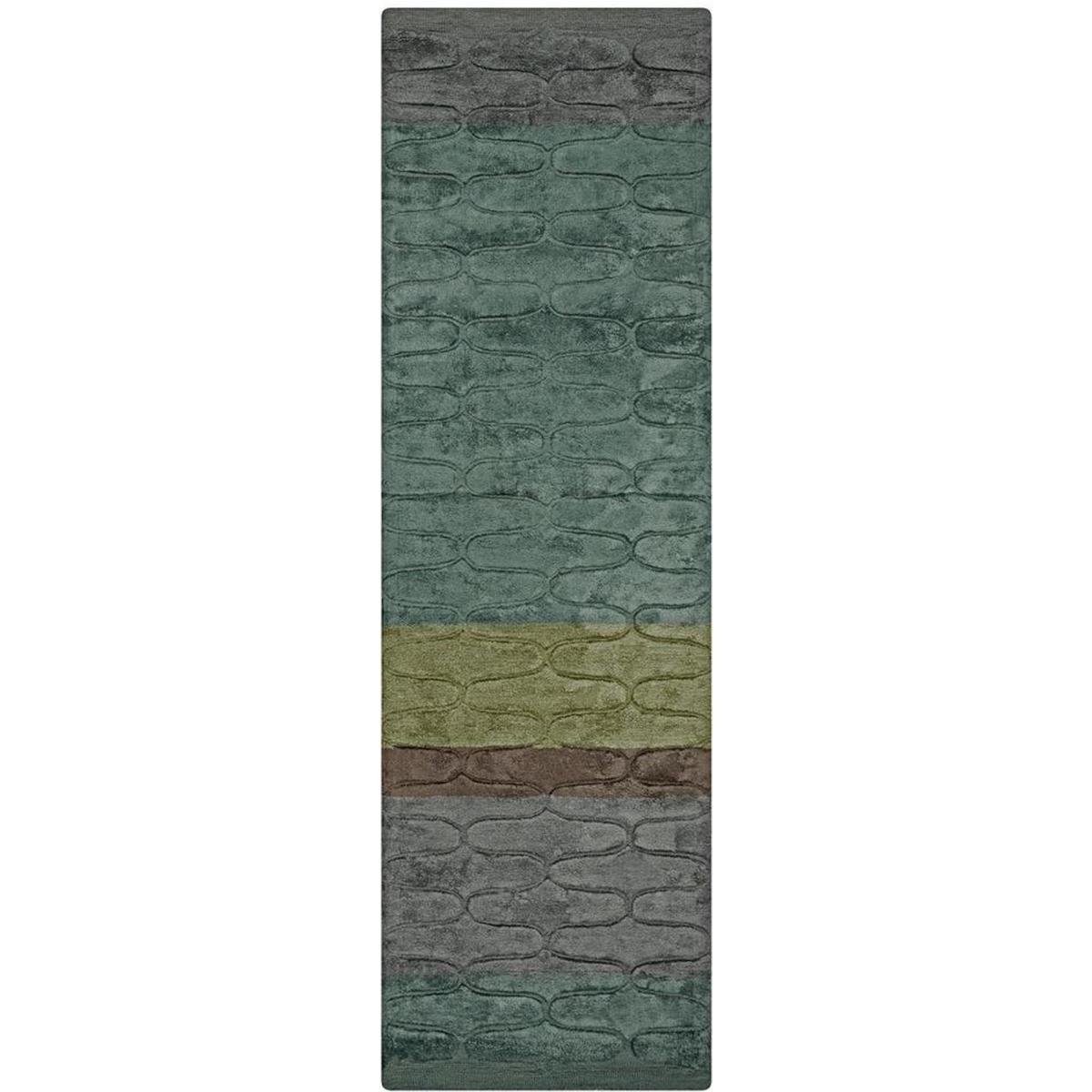 Ogee Trellis Runner Rug in Ocean Blue By Designers Guild – image 2