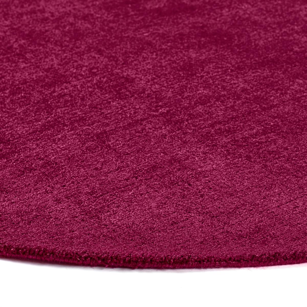 Reef Plain Dye Eco Circle Rugs in Raspberry Red&nbsp;200x200cm – image 2
