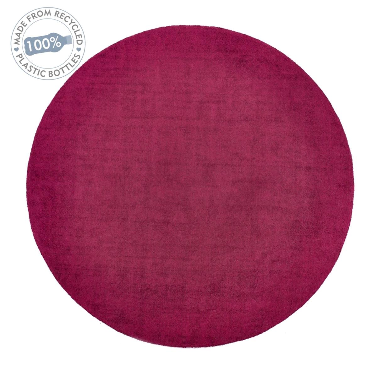 Reef Plain Dye Eco Circle Rugs in Raspberry Red&nbsp;200x200cm – image 3