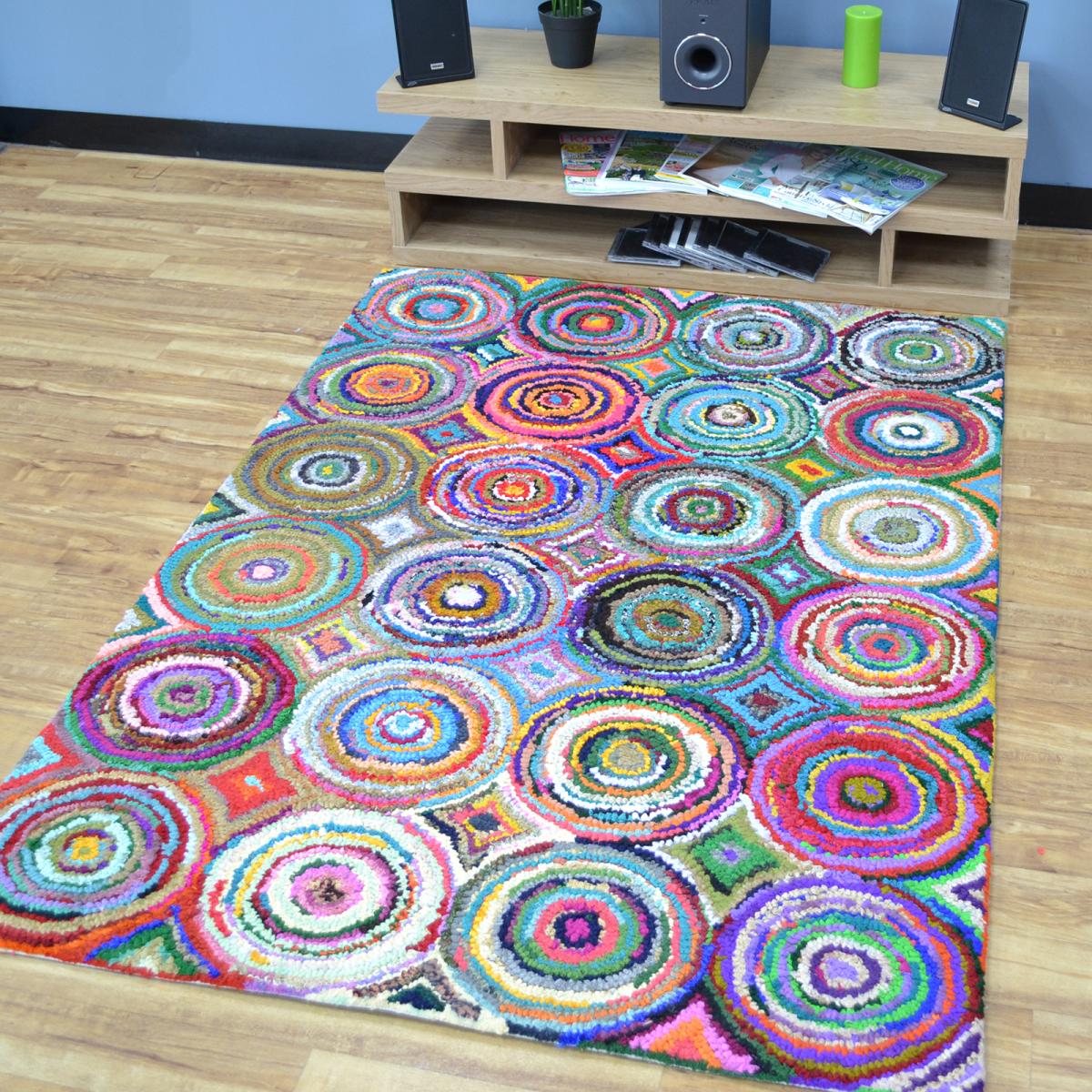 Cotton Chindi Rainbow Multicoloured Rugs 06 120x170cm – image 1