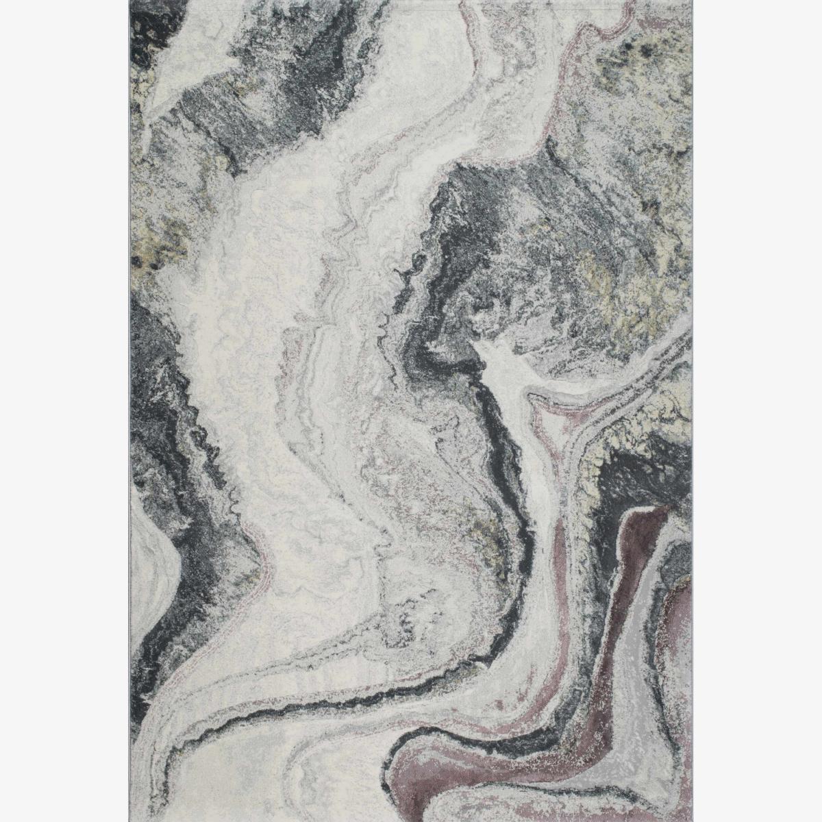 Galleria Modern Abstract Carved rugs 63618 6797 in Grey – image 1