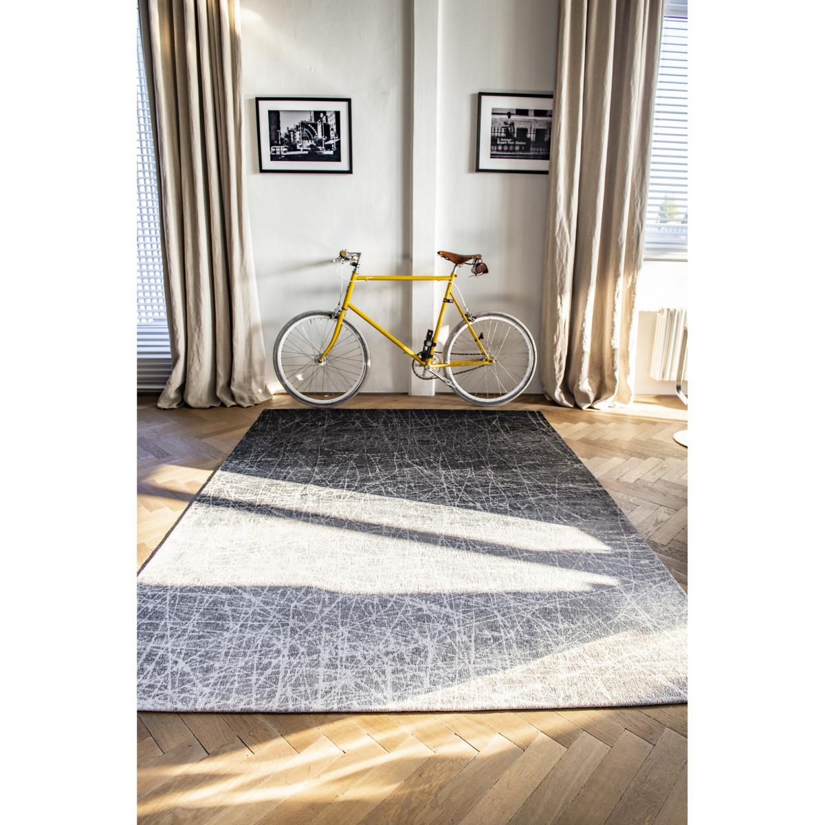 Louis De Poortere Modern Abstract Mad Men Fahrenheit Rug 8881 Wind Chill Grey 140x200cm – image 2