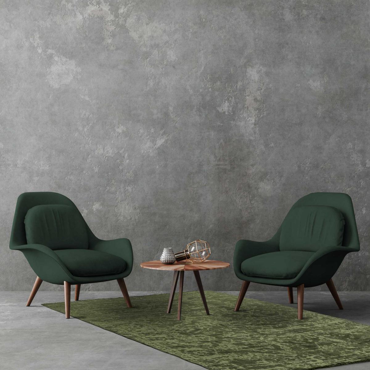 Zehraya Abstract Persian Distressed Rugs in ZE06 Green – image 1