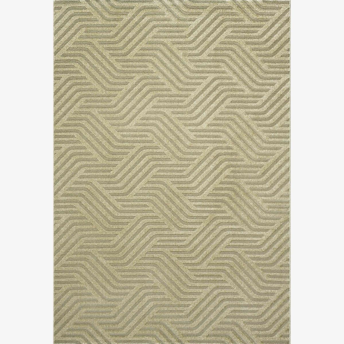 Geo 410028 9191 Geometric Rugs in Sand Cream – image 1