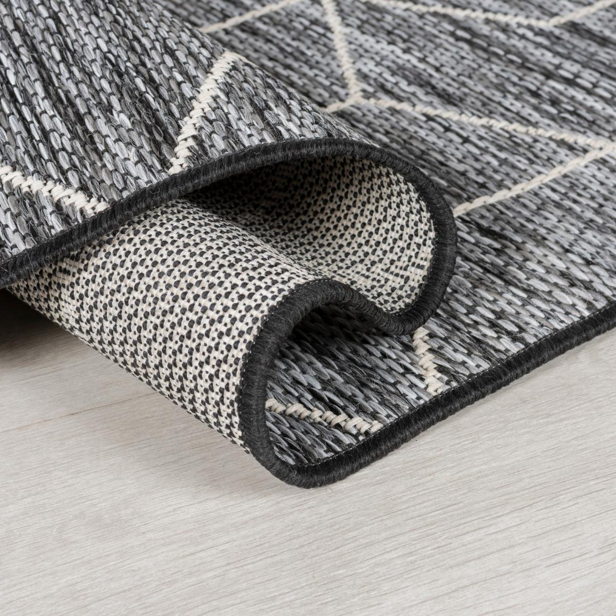 Lipari Napoli Outdoor Indoor Flatweave Rug in Black – image 2