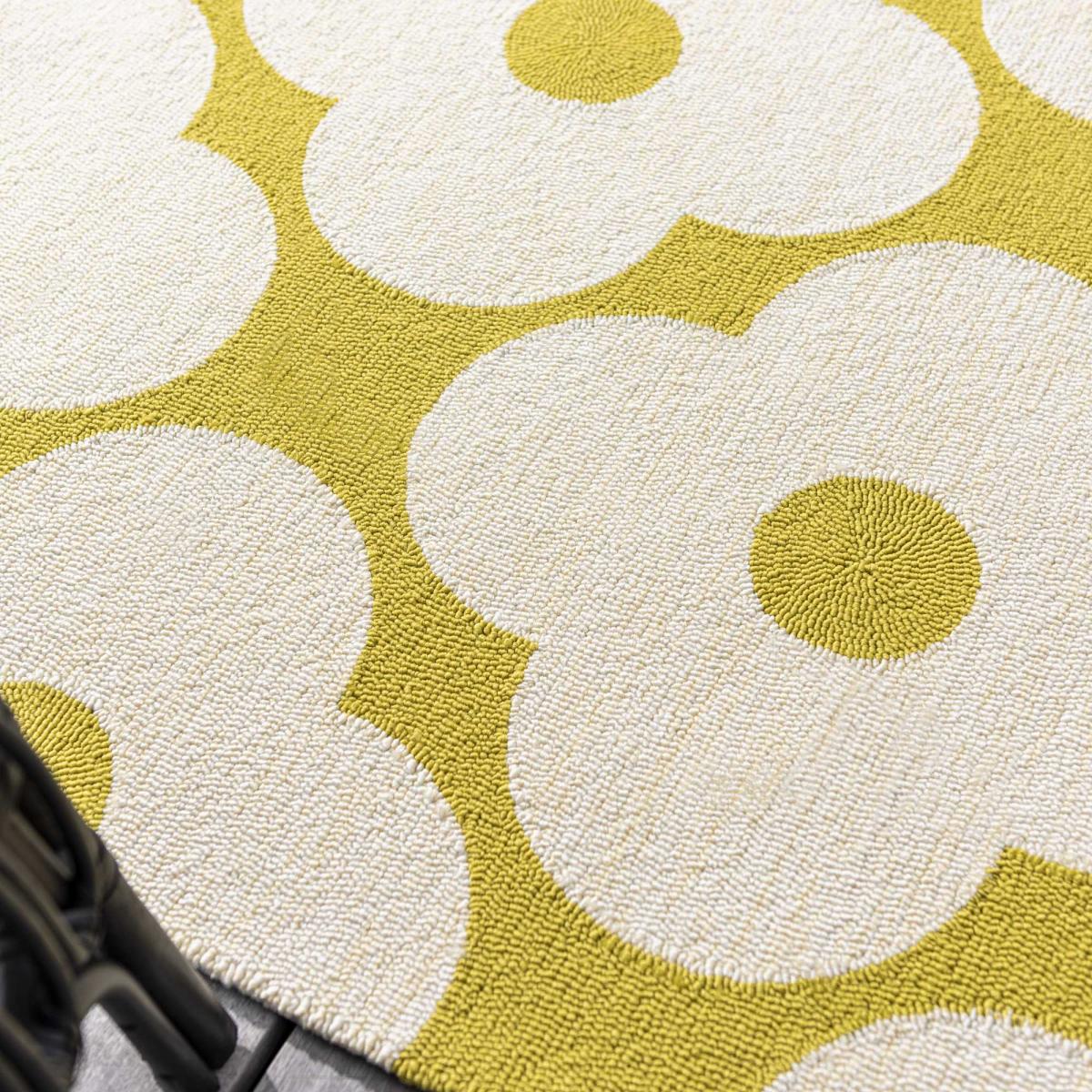 Spot Flower Floral Indoor Outdoor Rugs 460806 Dandelion Yellow by Orla Kiely 200x280cm – image 3