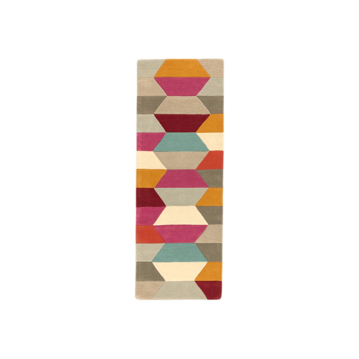 Funk Honeycomb Bright Colourful Modern Hallway Runners 70x200cm – image 1