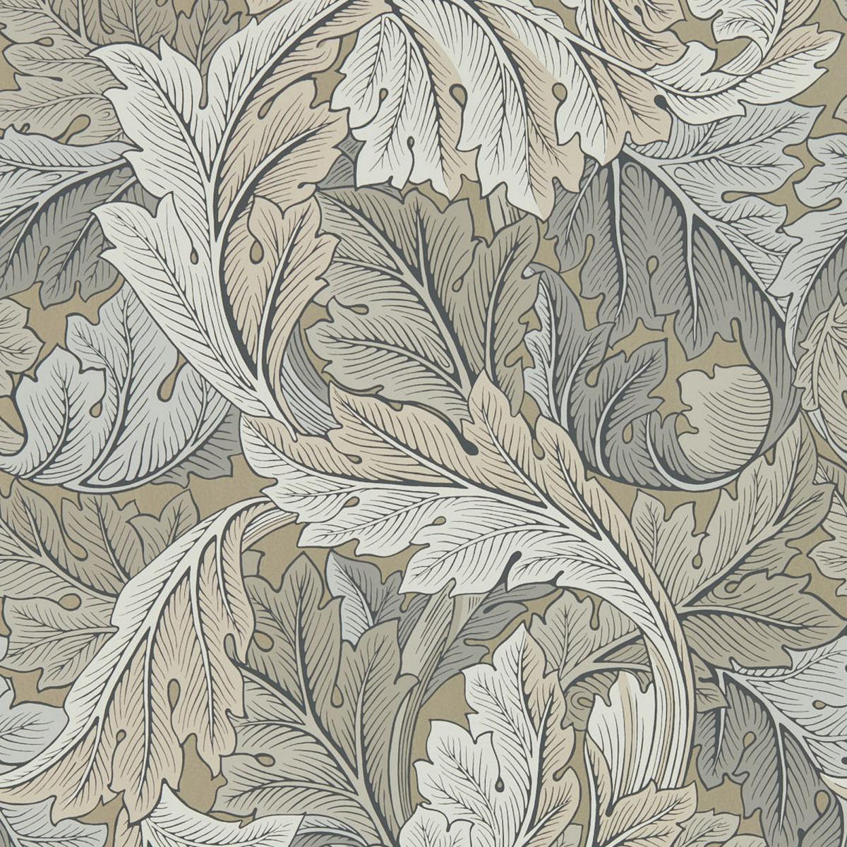 Acanthus Wallpaper 216441 by Morris & Co in Manilla Stone Roll – image 3