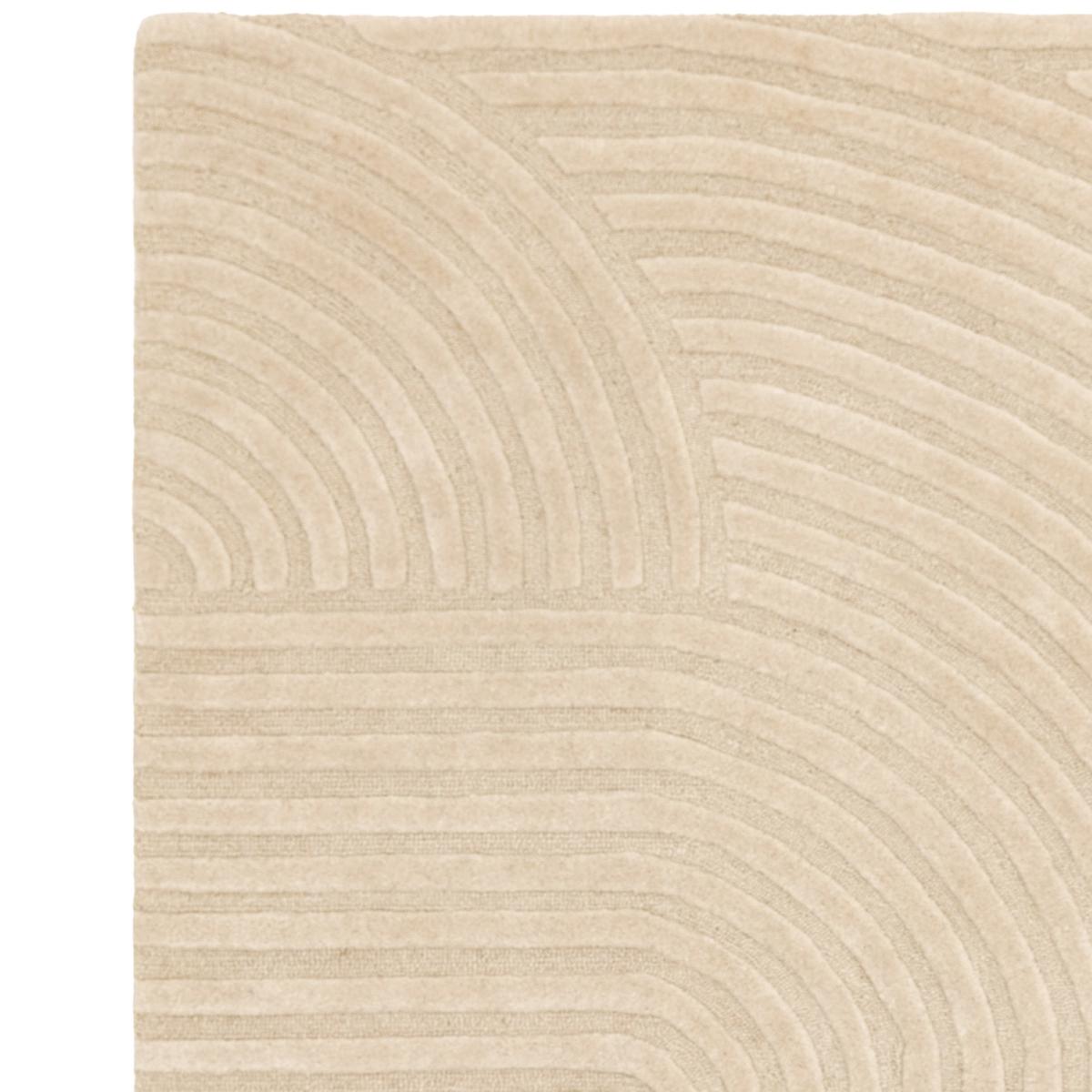 Hague Geometric Textured Wool Rugs in Sand Beige120x170cm – image 4