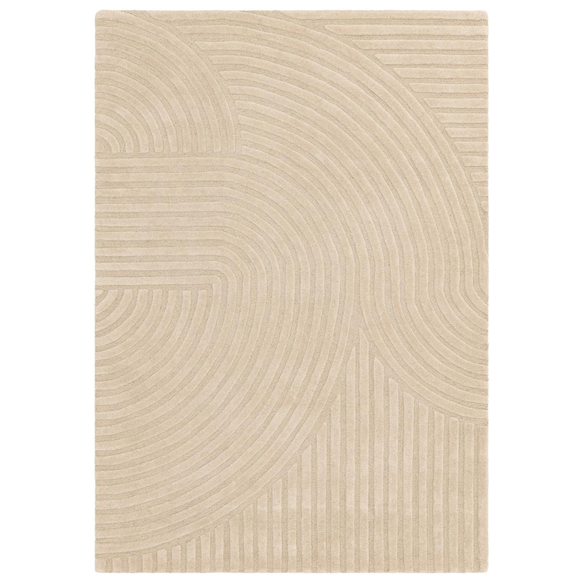 Hague Geometric Textured Wool Rugs in Sand Beige120x170cm – image 5