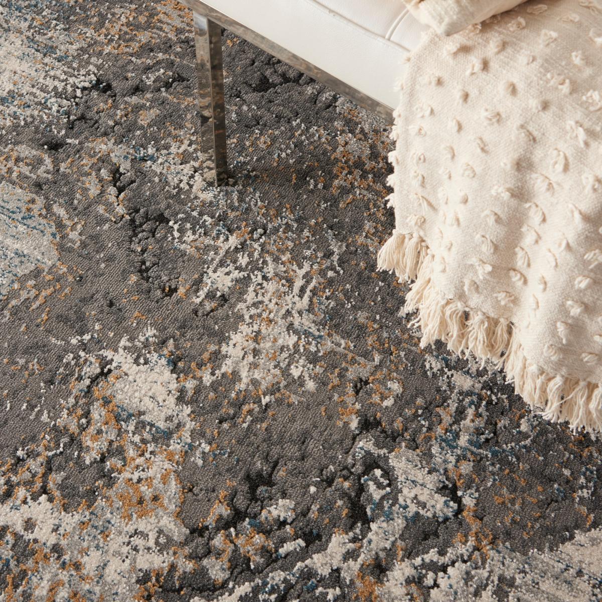 Tangra TNR01 Runner Rug by Nourison in Grey Multicolour67x232cm – image 2