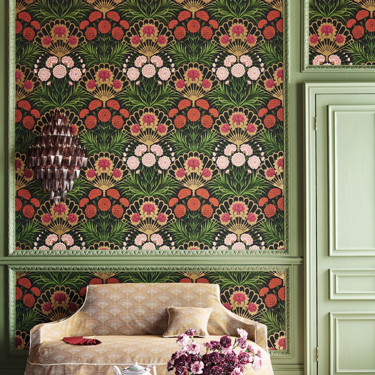 Flamenco Fan Wallpaper 14043 by Cole & Son in CeriseRoll