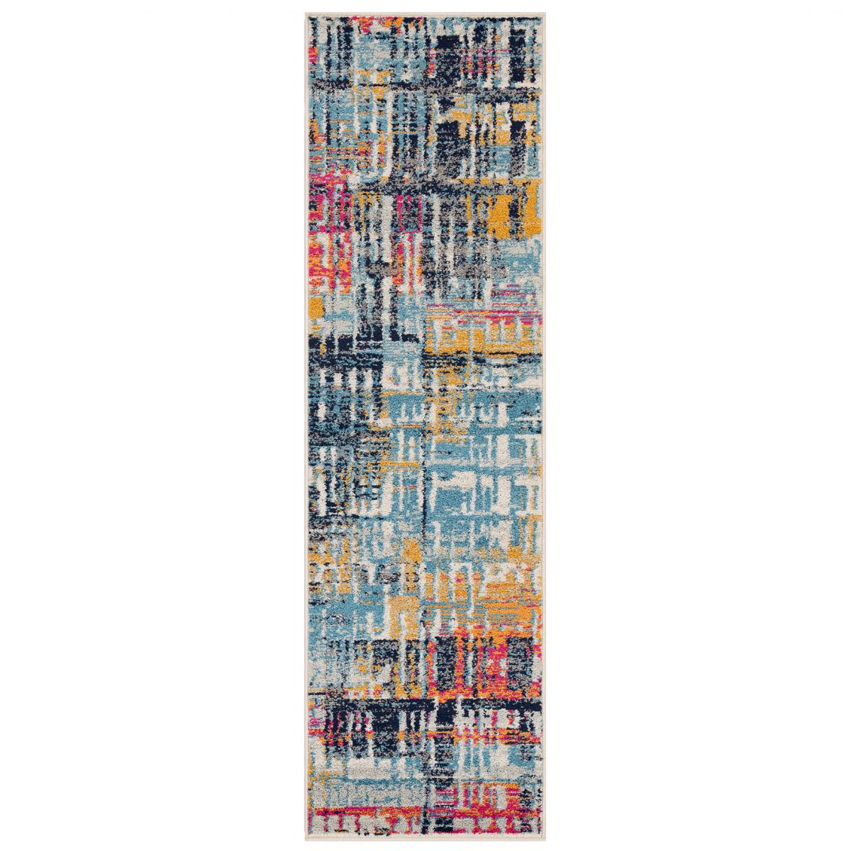 Gilbert 4152 Q Distressed Abstract Runner Rugs in Multi 60x230cm – image 4