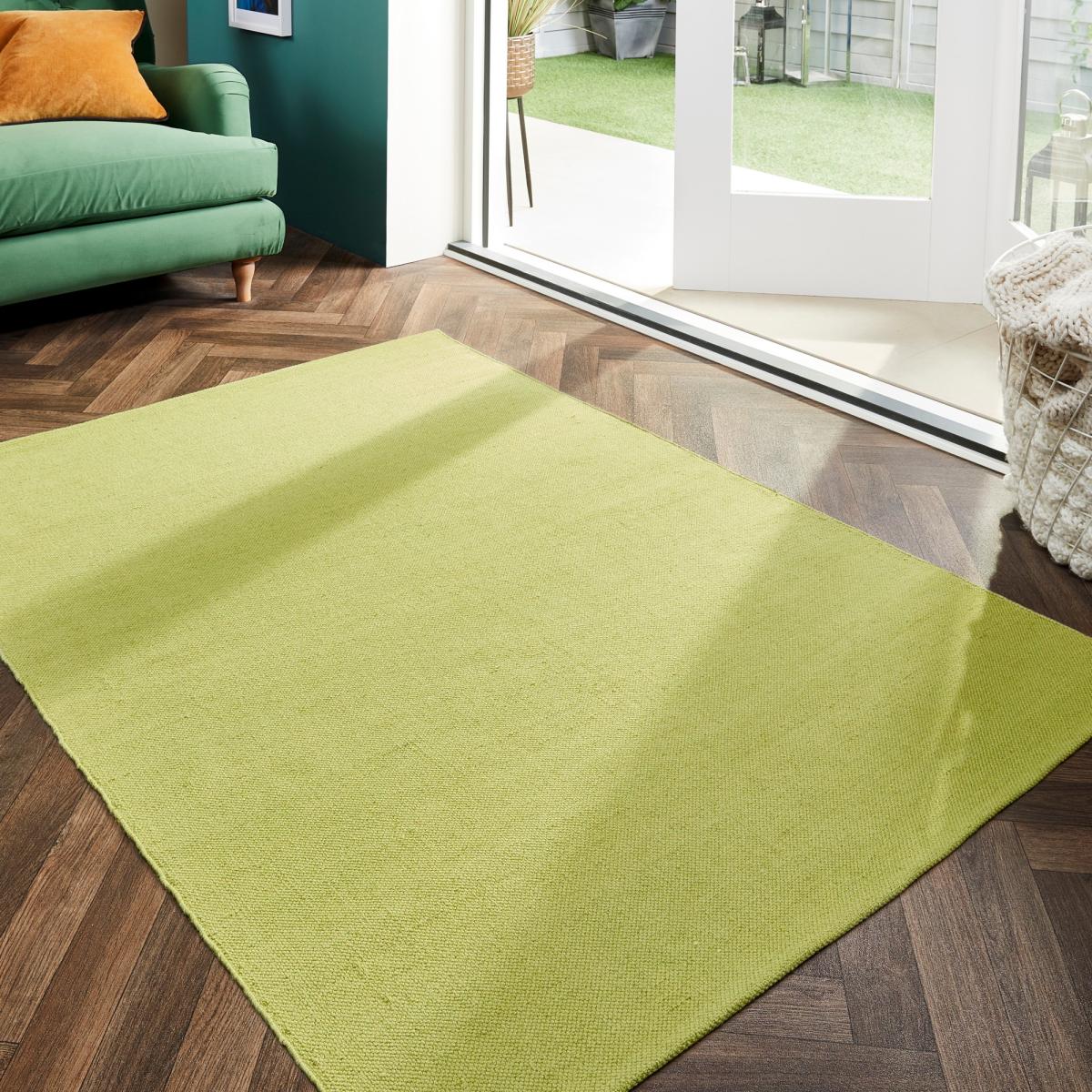 Hug Rug Woven Washable Rugs in Green120x170cm – image 1