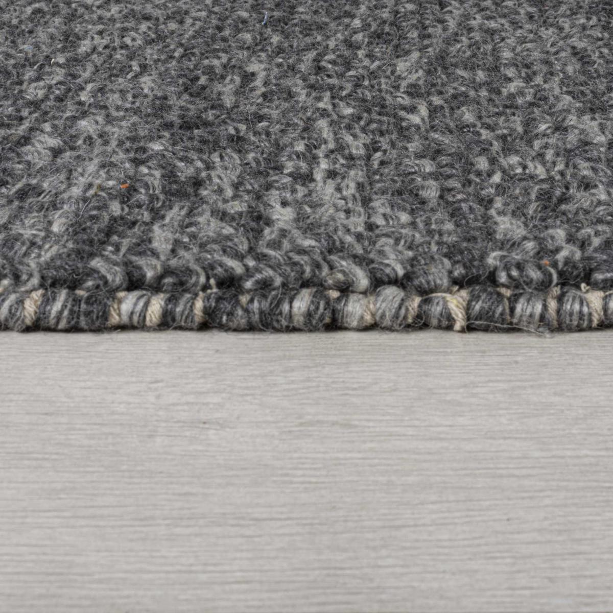 Minerals Cobble Wool Rugs in Dark Grey – image 2